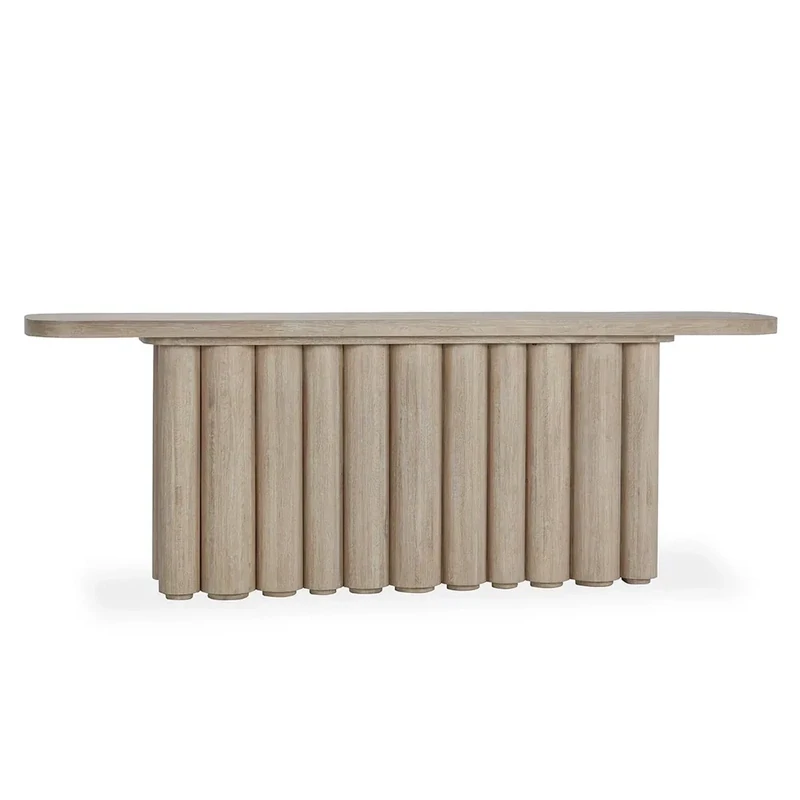 Tiber White Washed Console Table