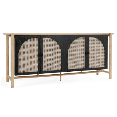 Barrea Oak Wood Console Cabinet