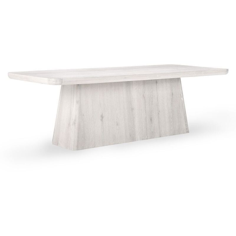 Orlando Oak Milk White Dining Table
