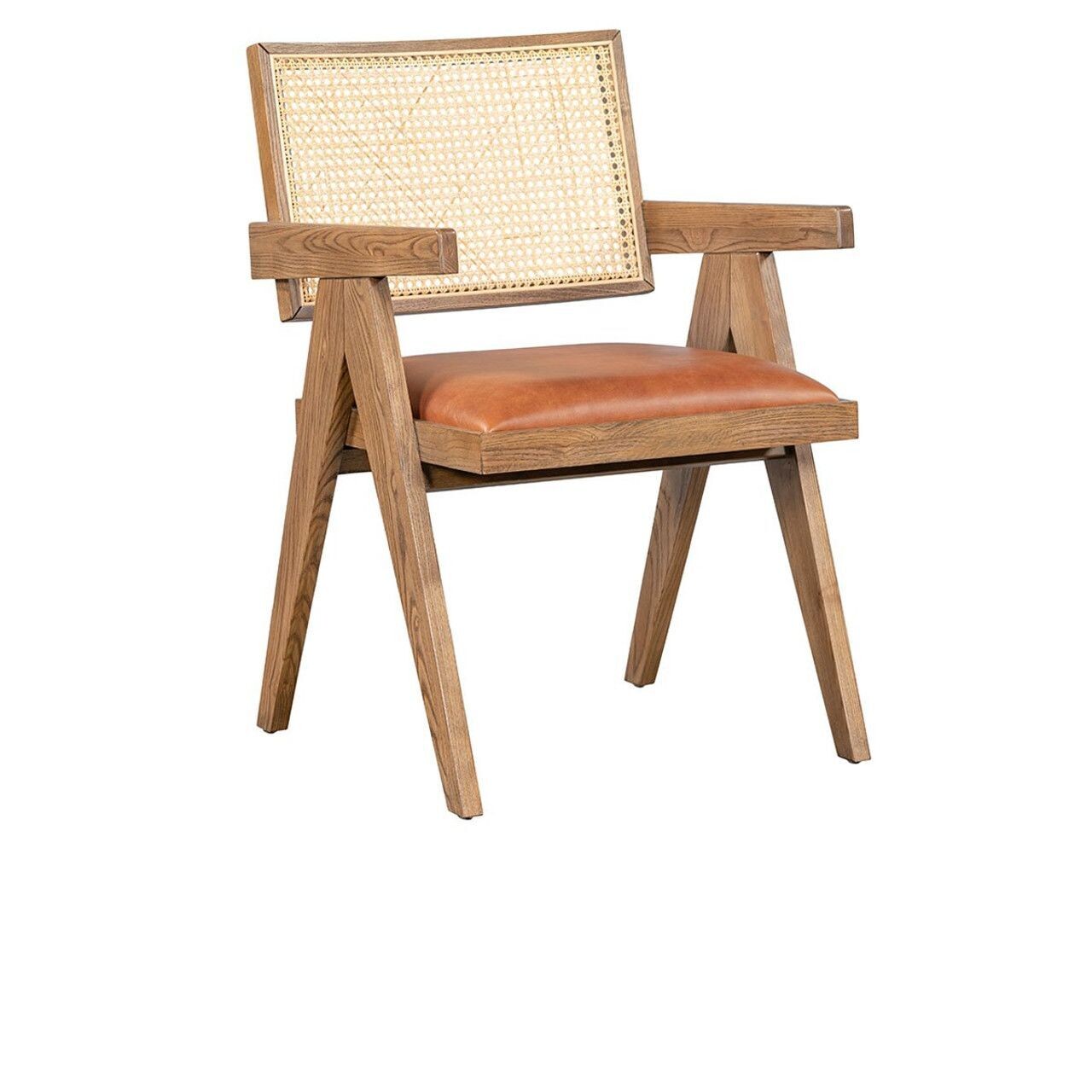 Douglas Leather Cane Dining Chair