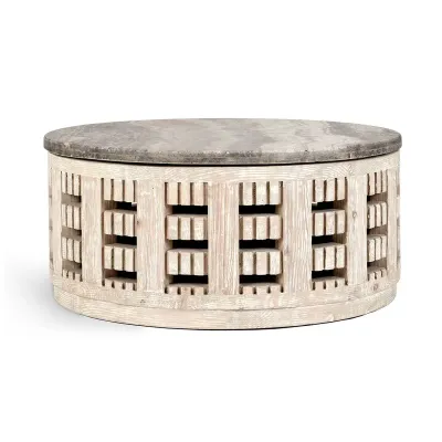 Becky Reclaimed Pine Round Coffee Table