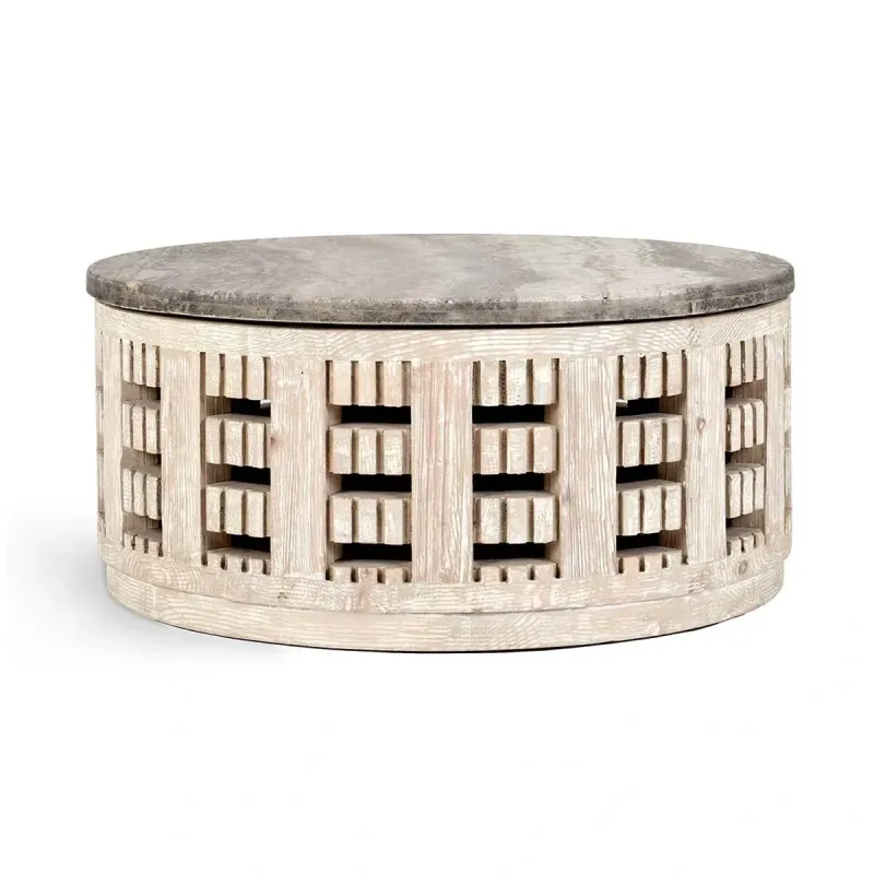 Becky Reclaimed Pine Round Coffee Table