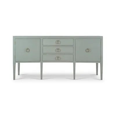 Westminster Concave Pale Blue Linen Sideboard