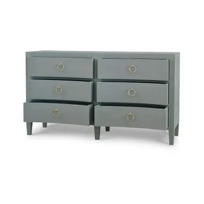 Mornington Linen Wrapped 6 Drawer Dresser