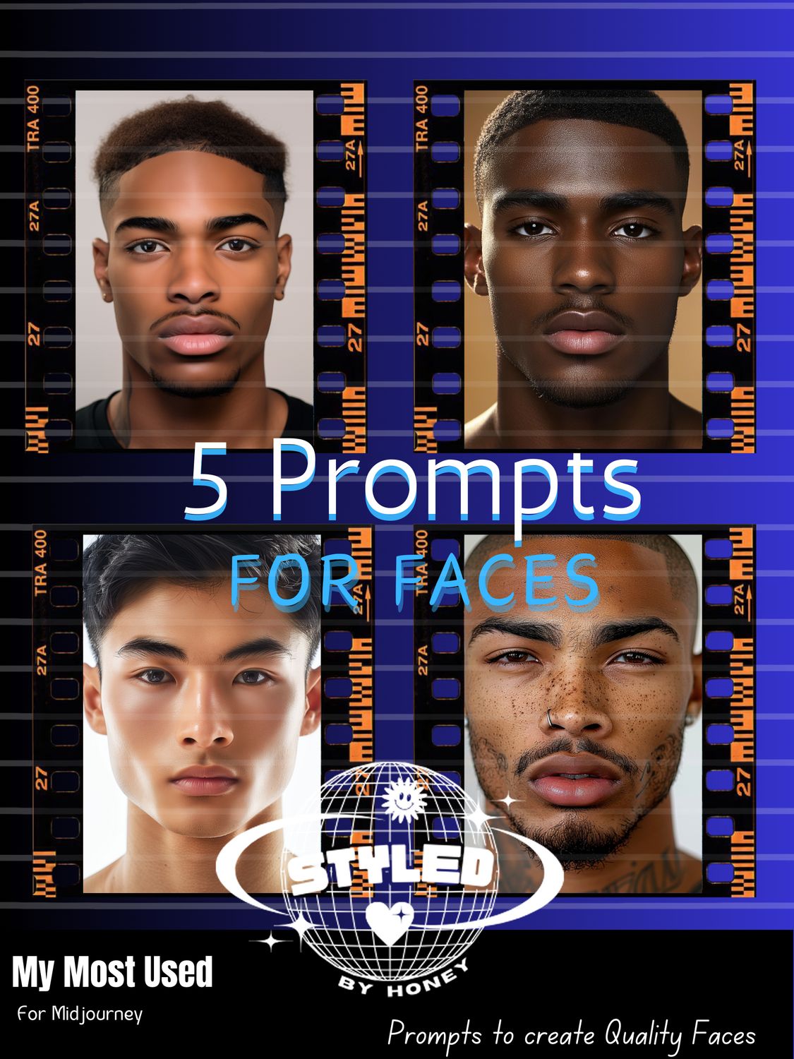 5 Prompts for making Male Faces