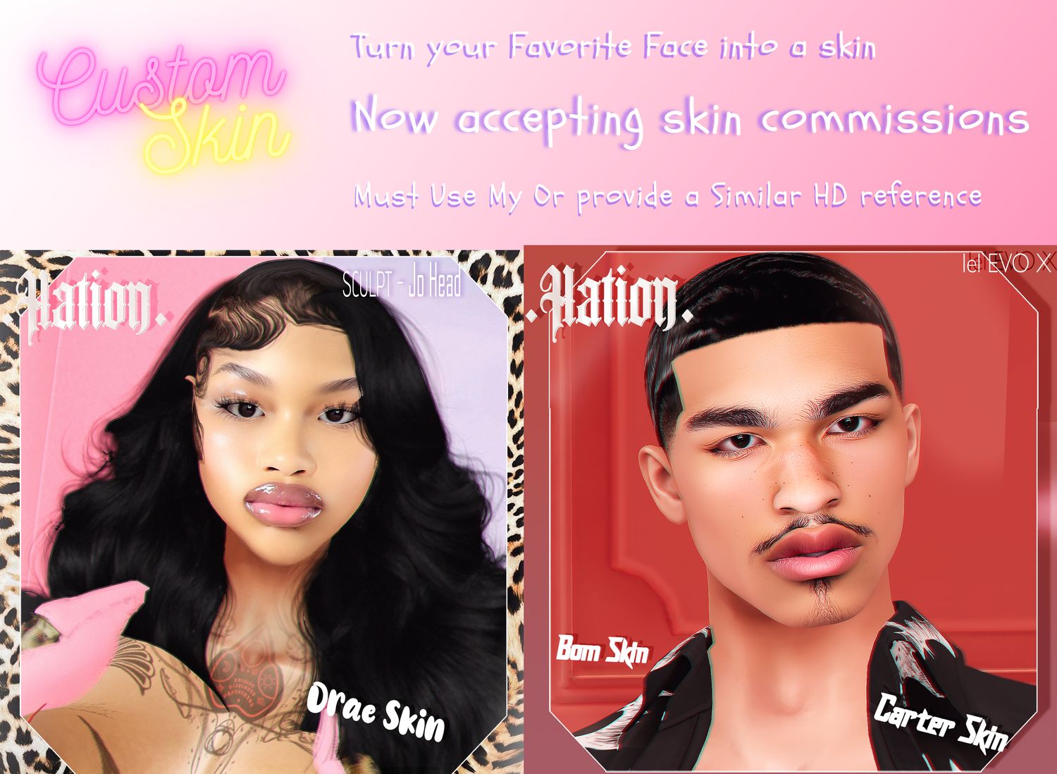 Custom Skin Commission (Second Life)