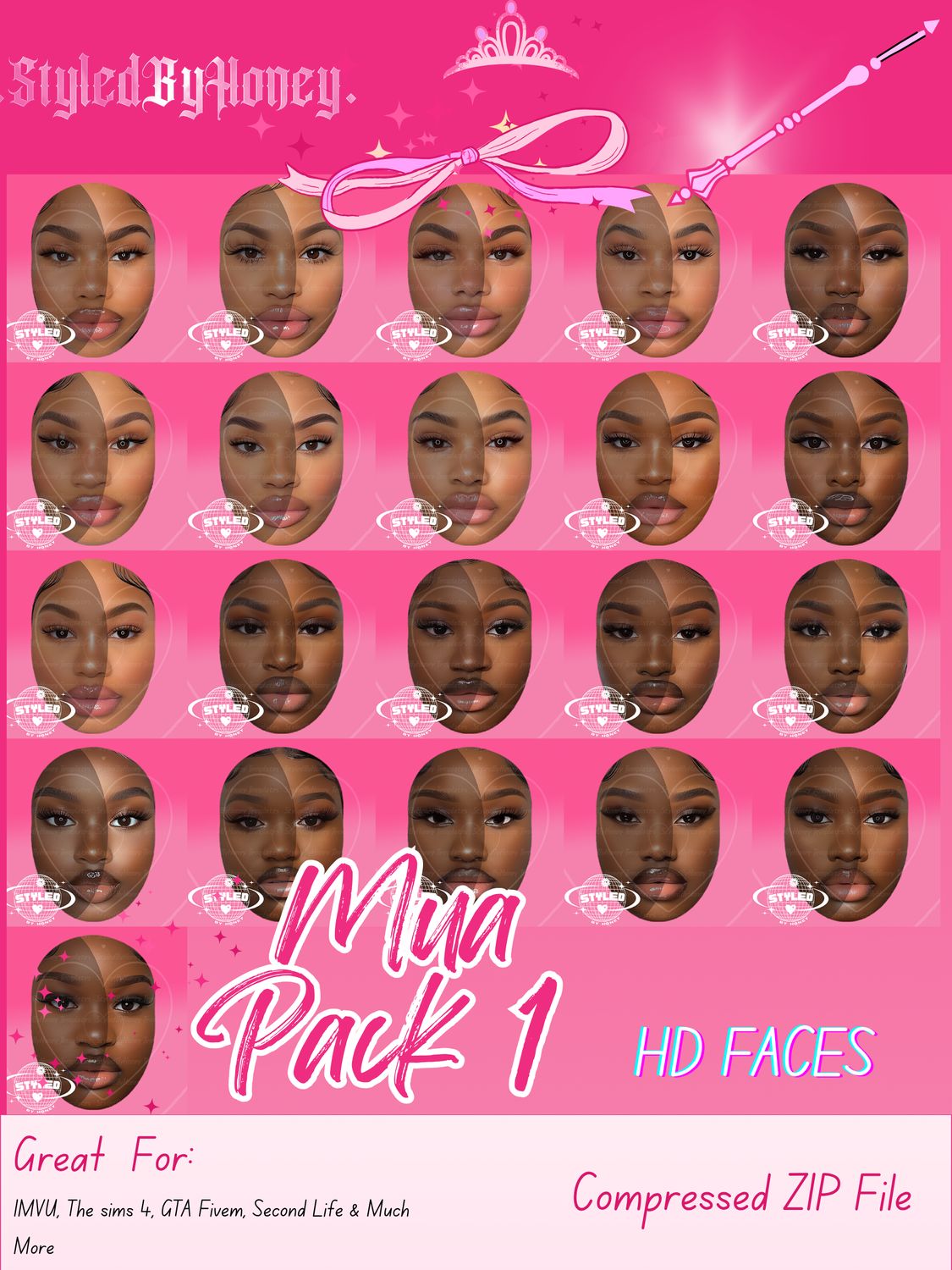 MUA Pack 1 Face References