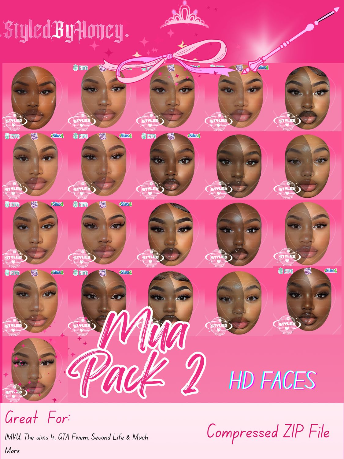 MUA Pack 2 Face References