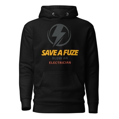 Save a Fuse Blow and Electrician Black Hoodie