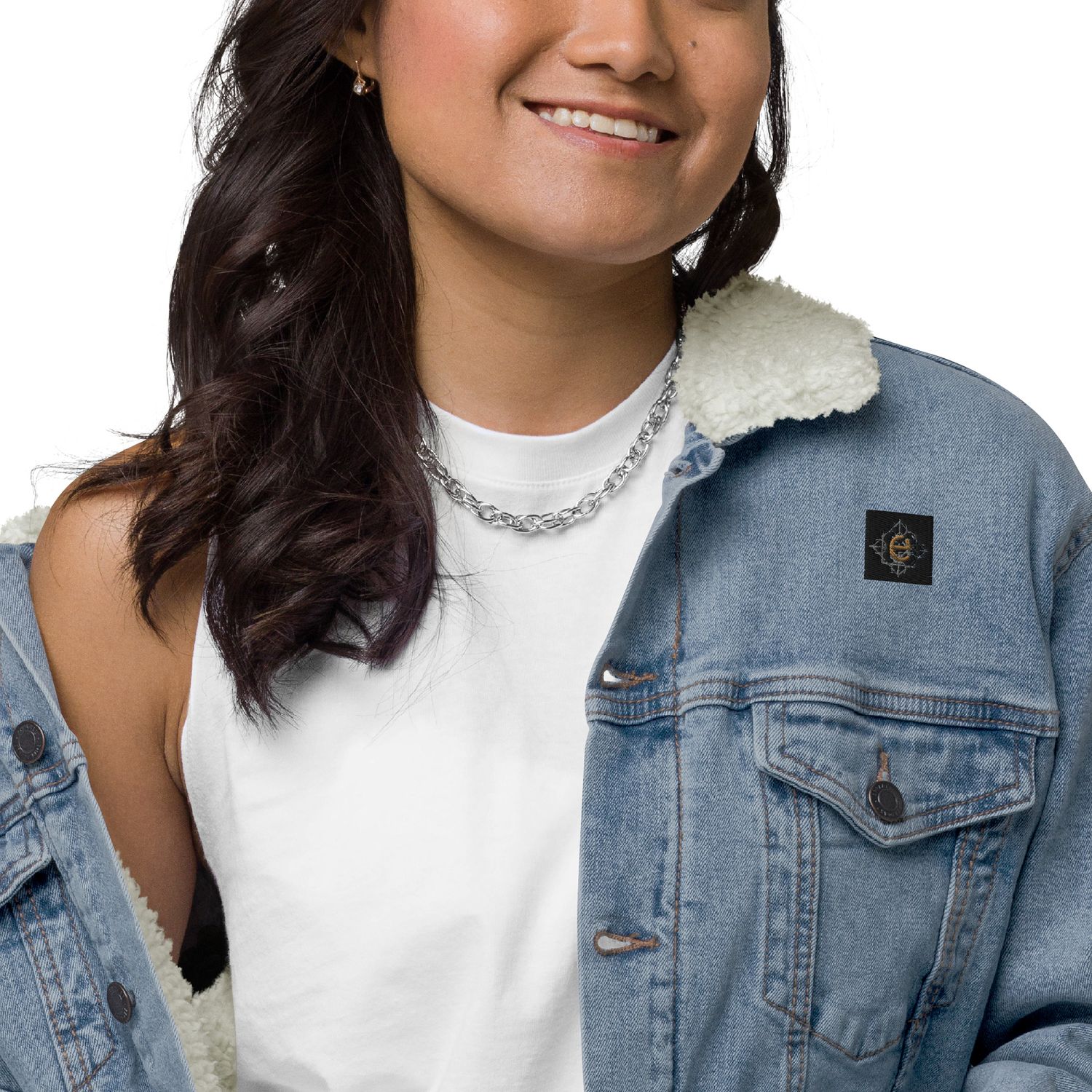 Jetz endeken Unisex-Jeansjacke mit Sherpa-Muster - luxury streetwear von kery2367 