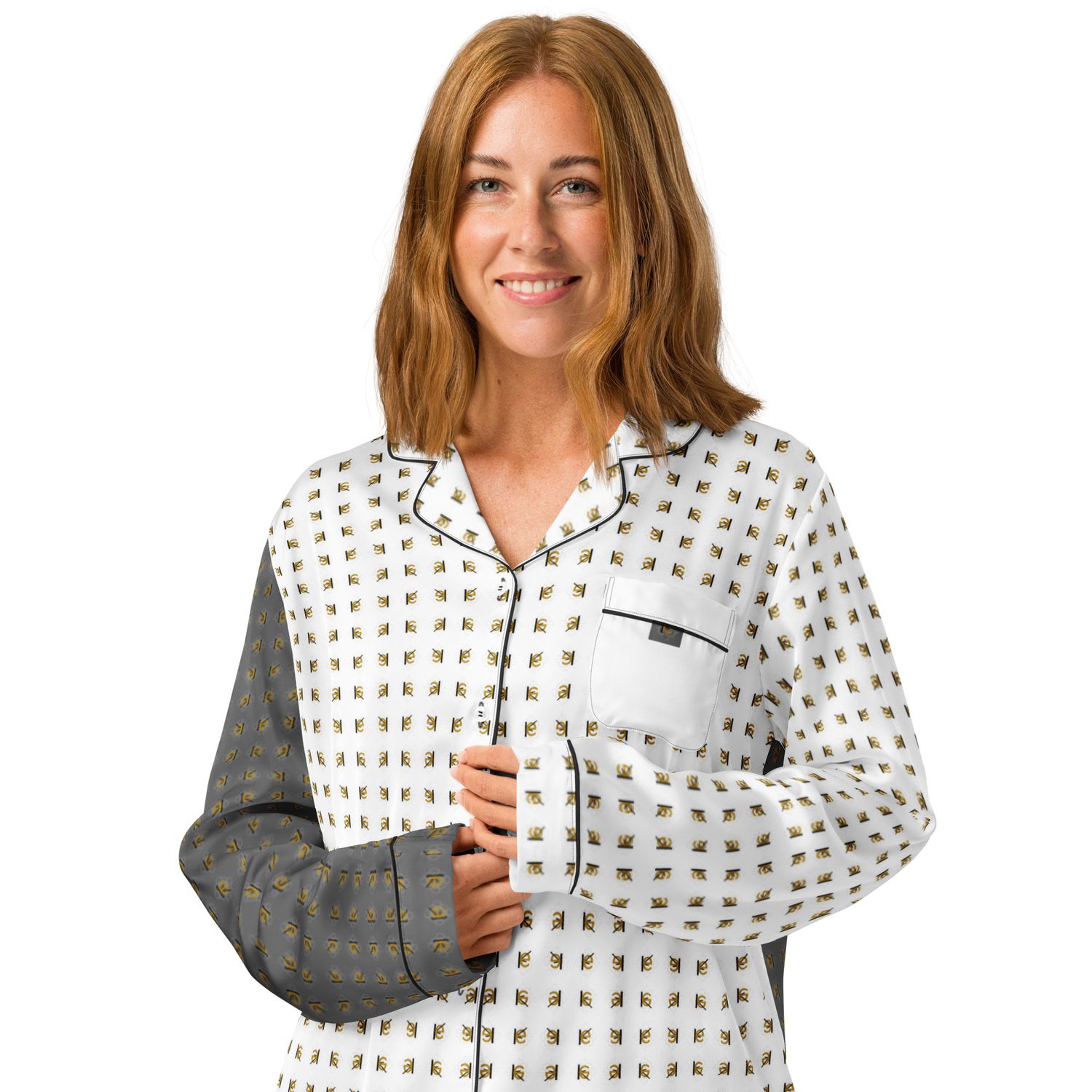 Langärmliges Pyjamaoberteil für Damen