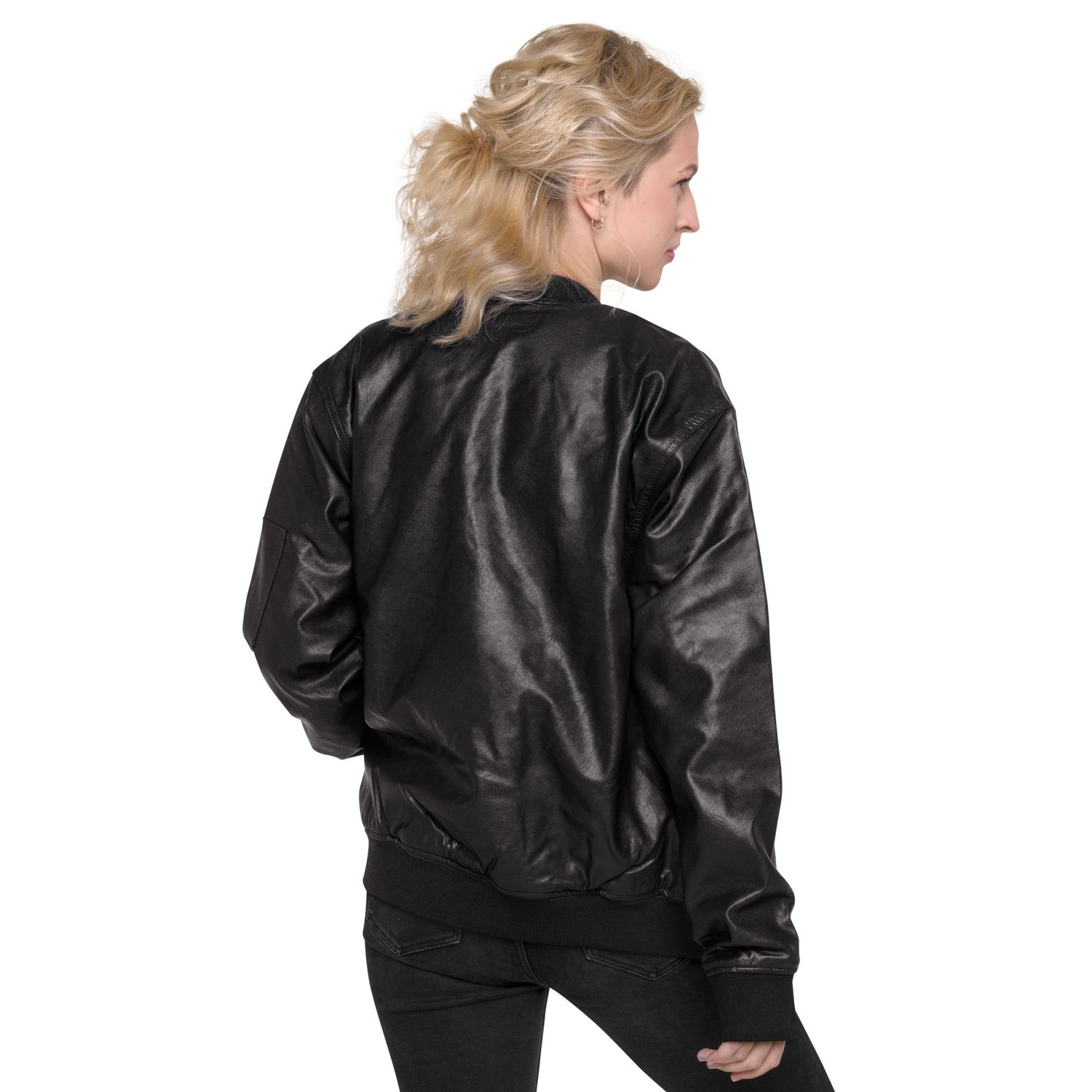 Luxury streetwear-Leather Bomber Jacket