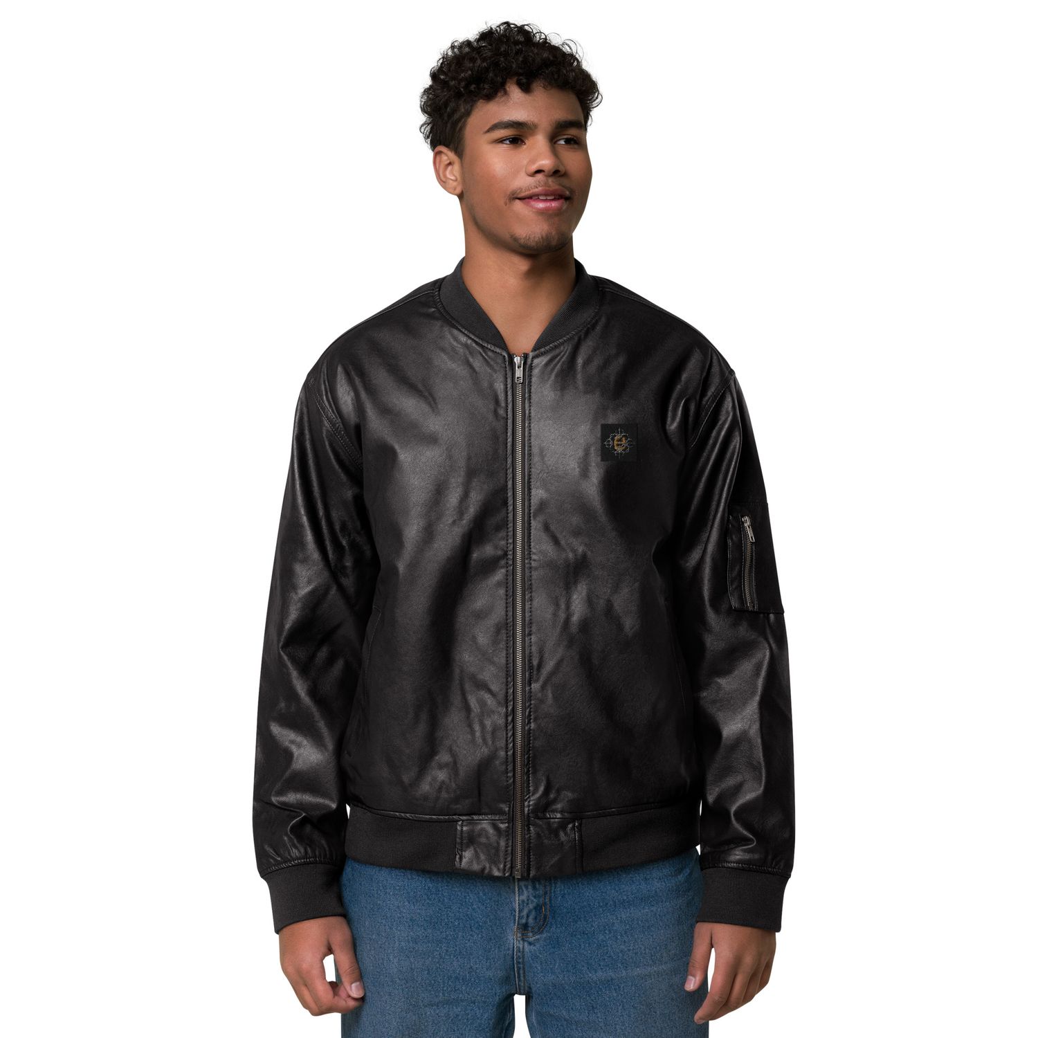 Luxury streetwear-Leather Bomber Jacket
