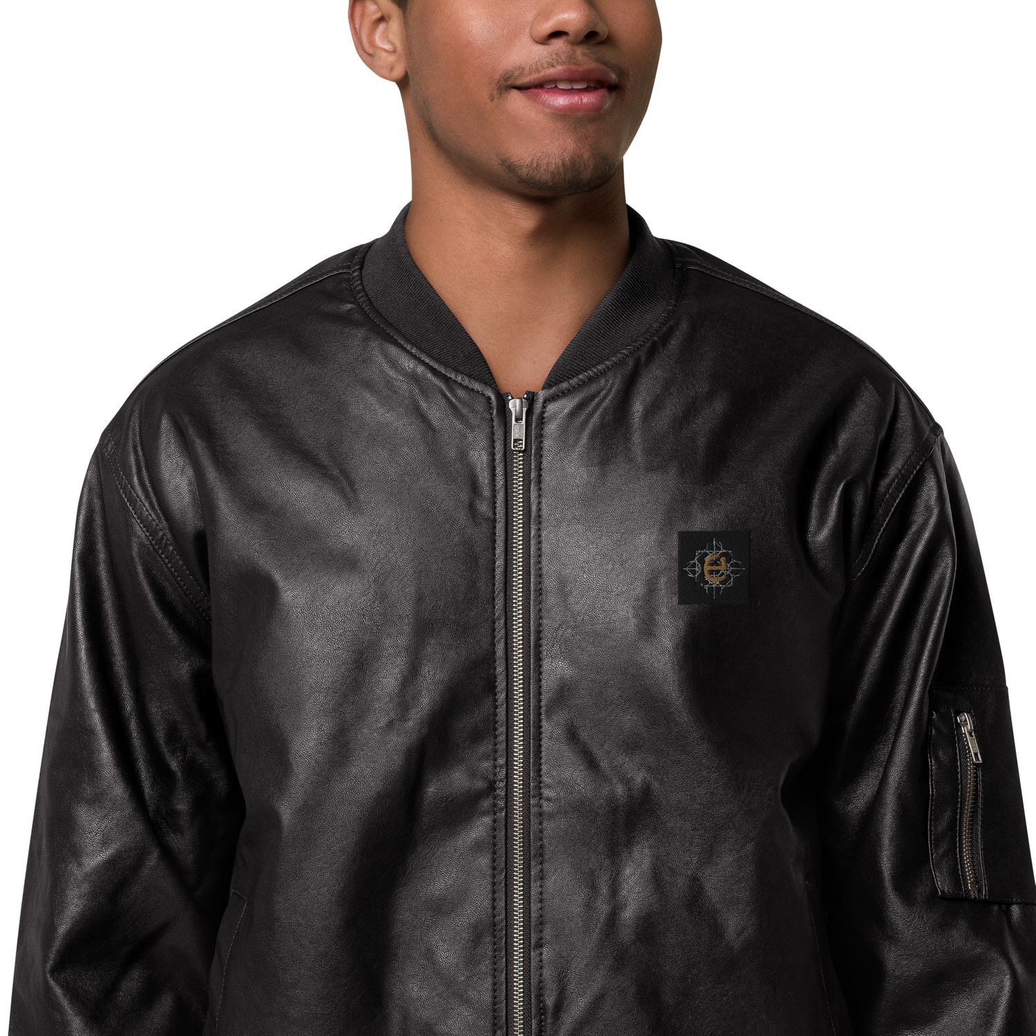 Luxury streetwear-Leather Bomber Jacket