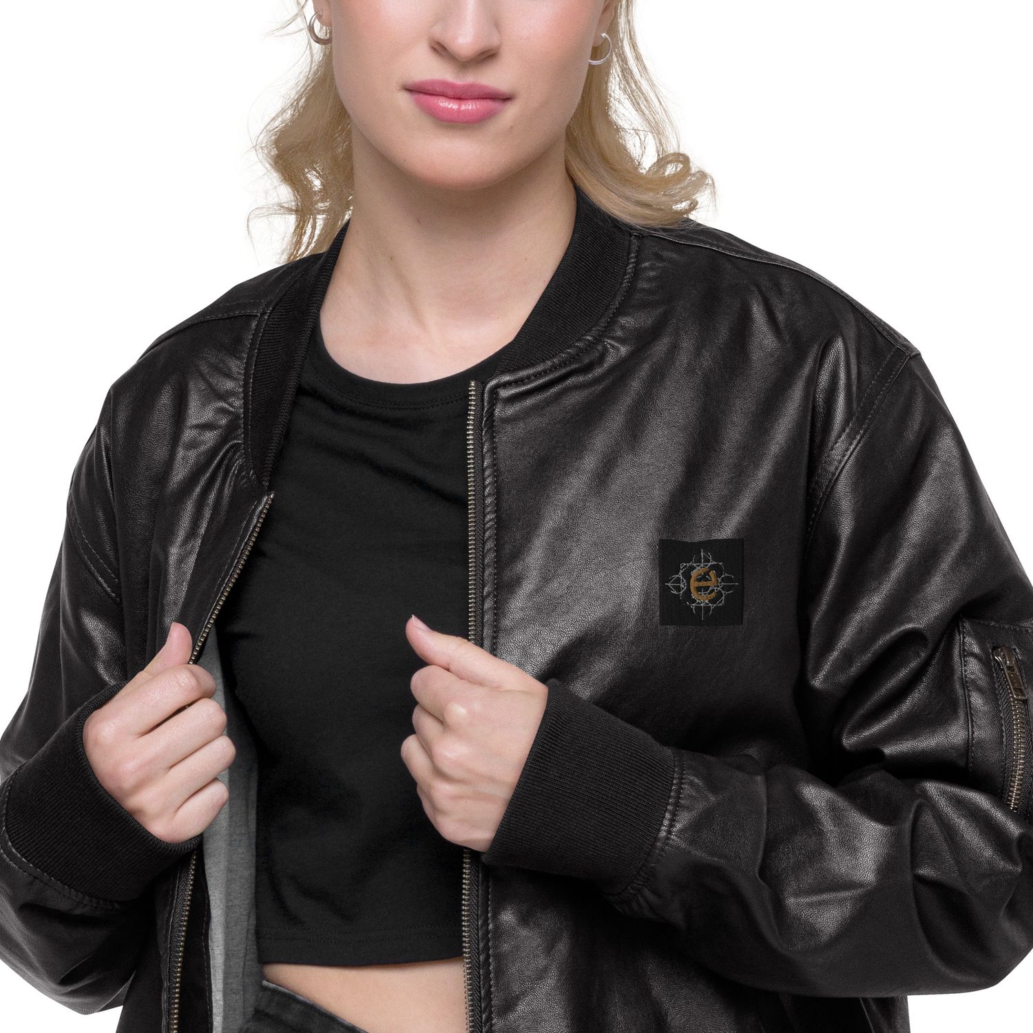 Luxury streetwear-Leather Bomber Jacket