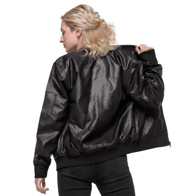 Luxury streetwear-Leather Bomber Jacket