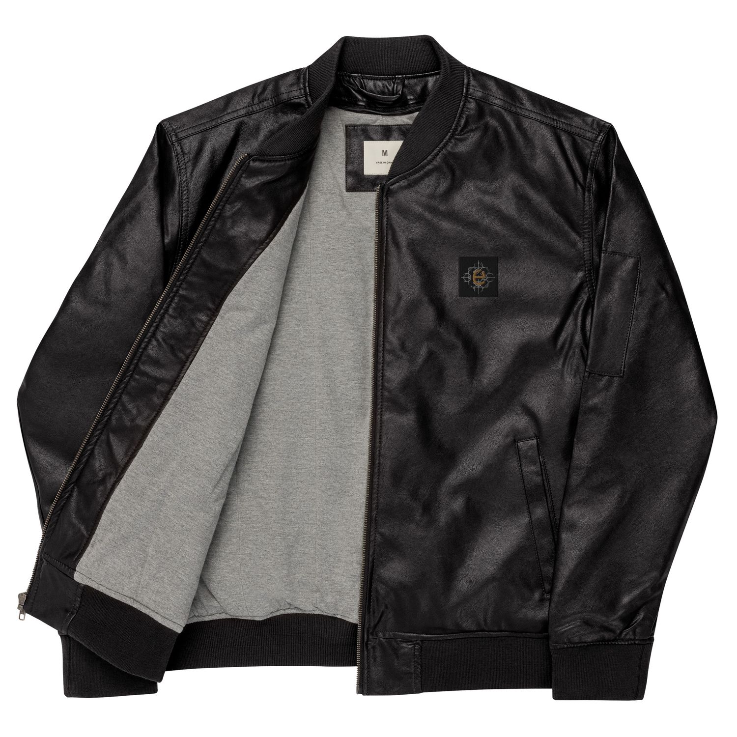 Luxury streetwear-Leather Bomber Jacket