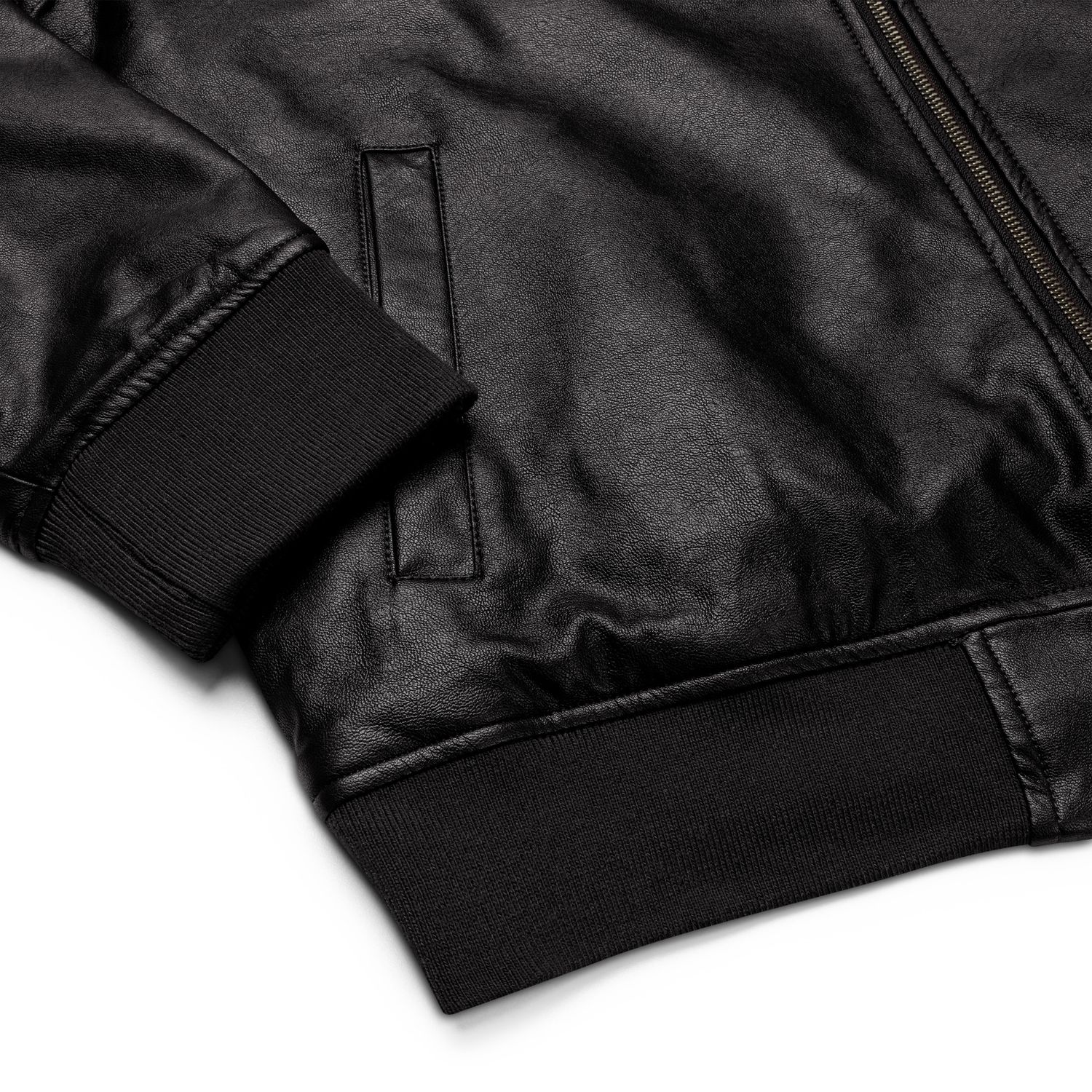 Luxury streetwear-Leather Bomber Jacket