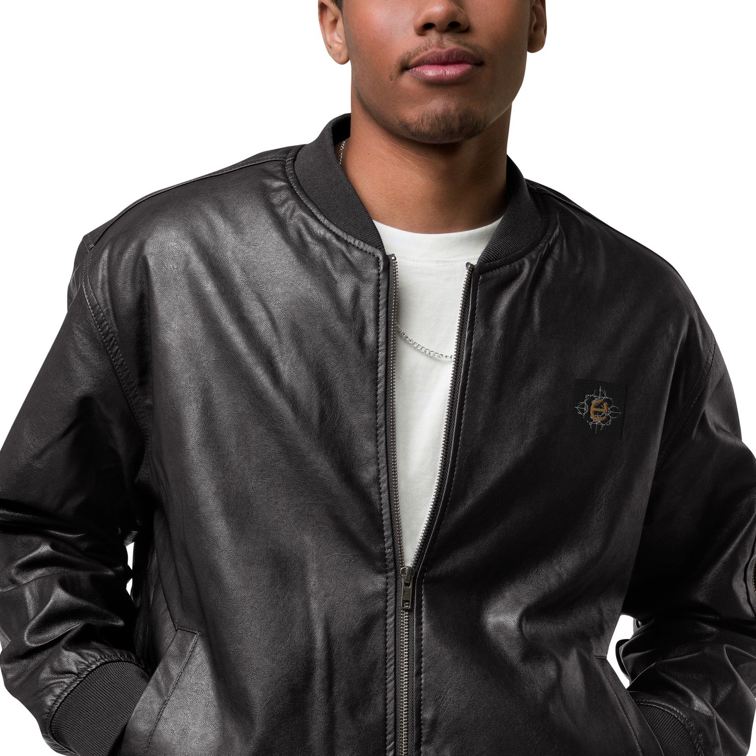 Luxury streetwear-Leather Bomber Jacket