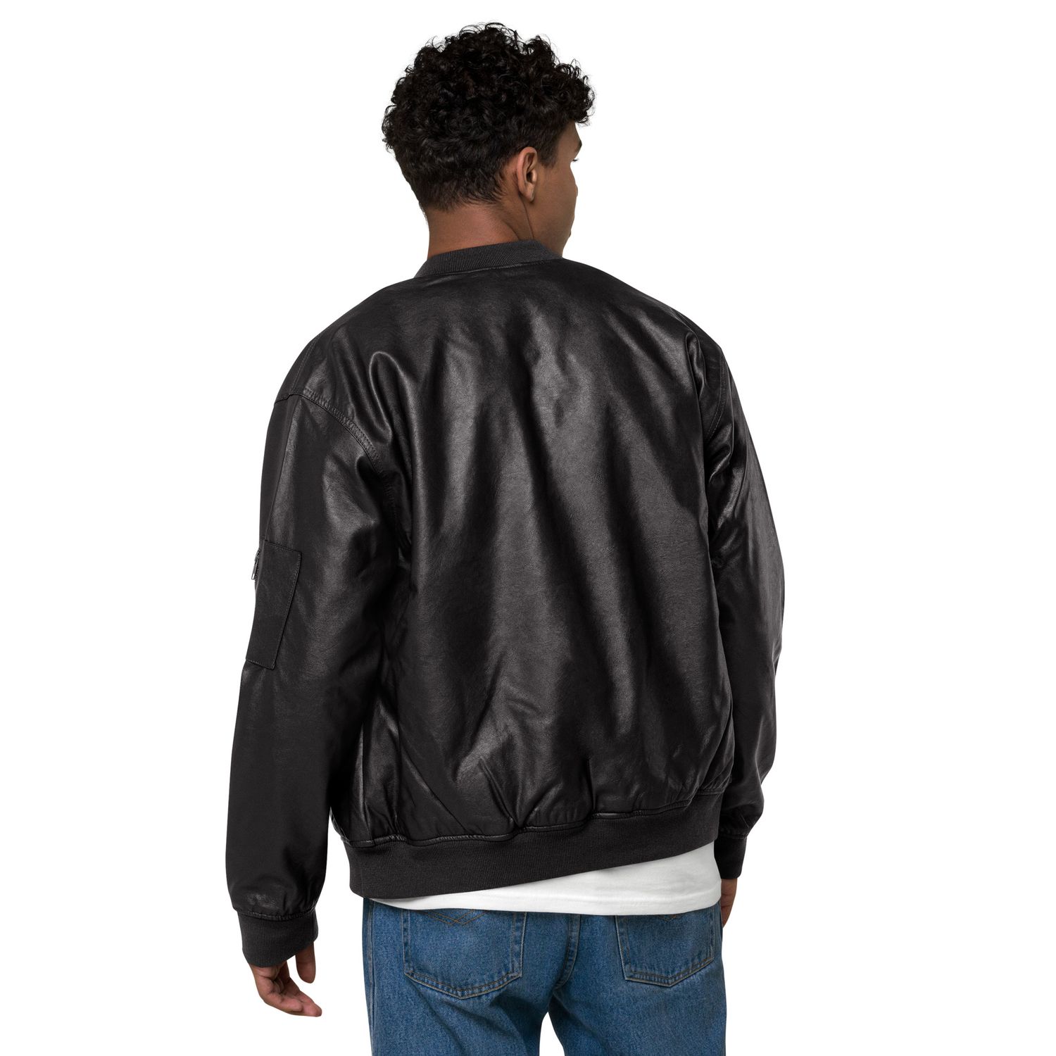 Luxury streetwear-Leather Bomber Jacket
