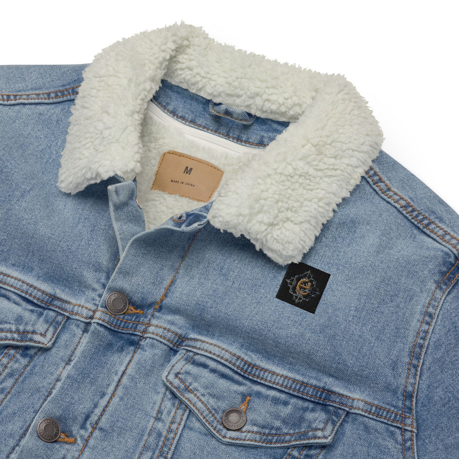 Luxury streetwear-Jetz endeken Unisex-Jeansjacke mit Sherpa-von kery2367