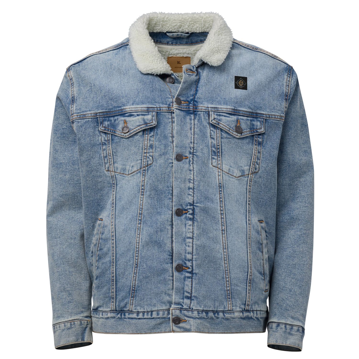 Luxury streetwear-Jetz endeken Unisex-Jeansjacke mit Sherpa-von kery2367