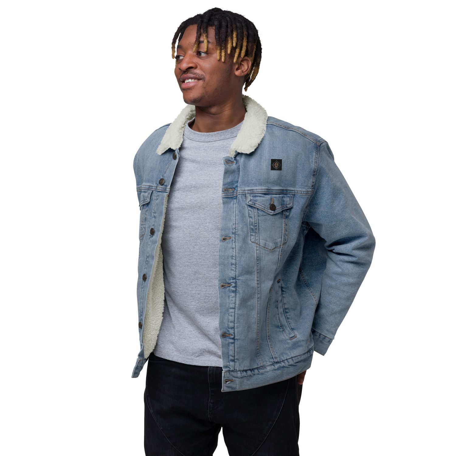 Luxury streetwear-Jetz endeken Unisex-Jeansjacke mit Sherpa-von kery2367