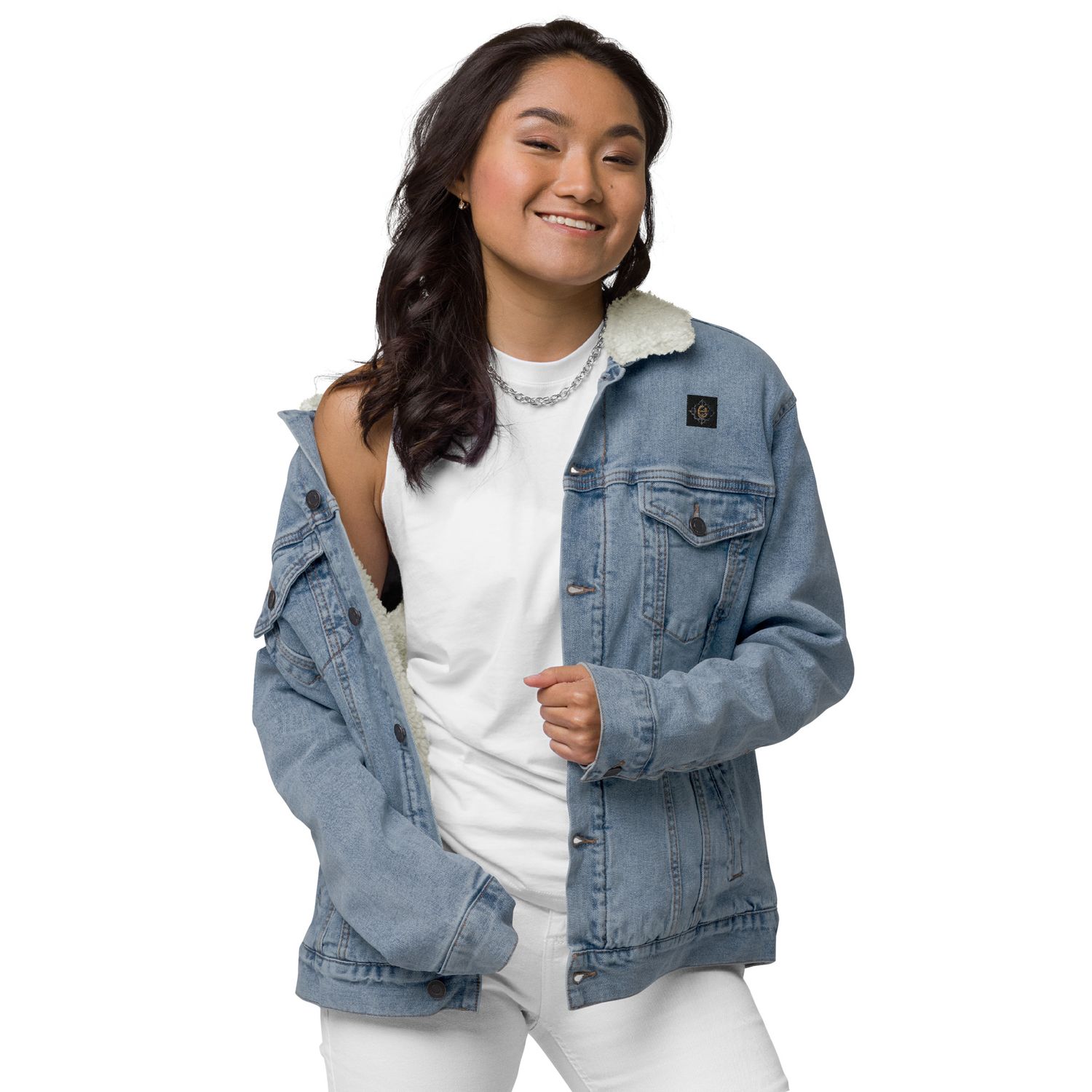 Luxury streetwear-Jetz endeken Unisex-Jeansjacke mit Sherpa-von kery2367