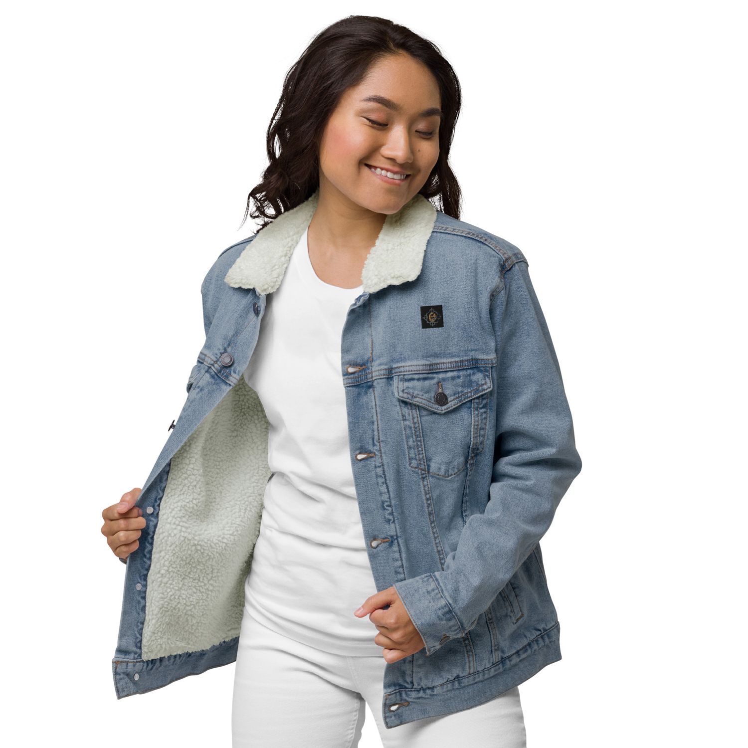 Luxury streetwear-Jetz endeken Unisex-Jeansjacke mit Sherpa-von kery2367