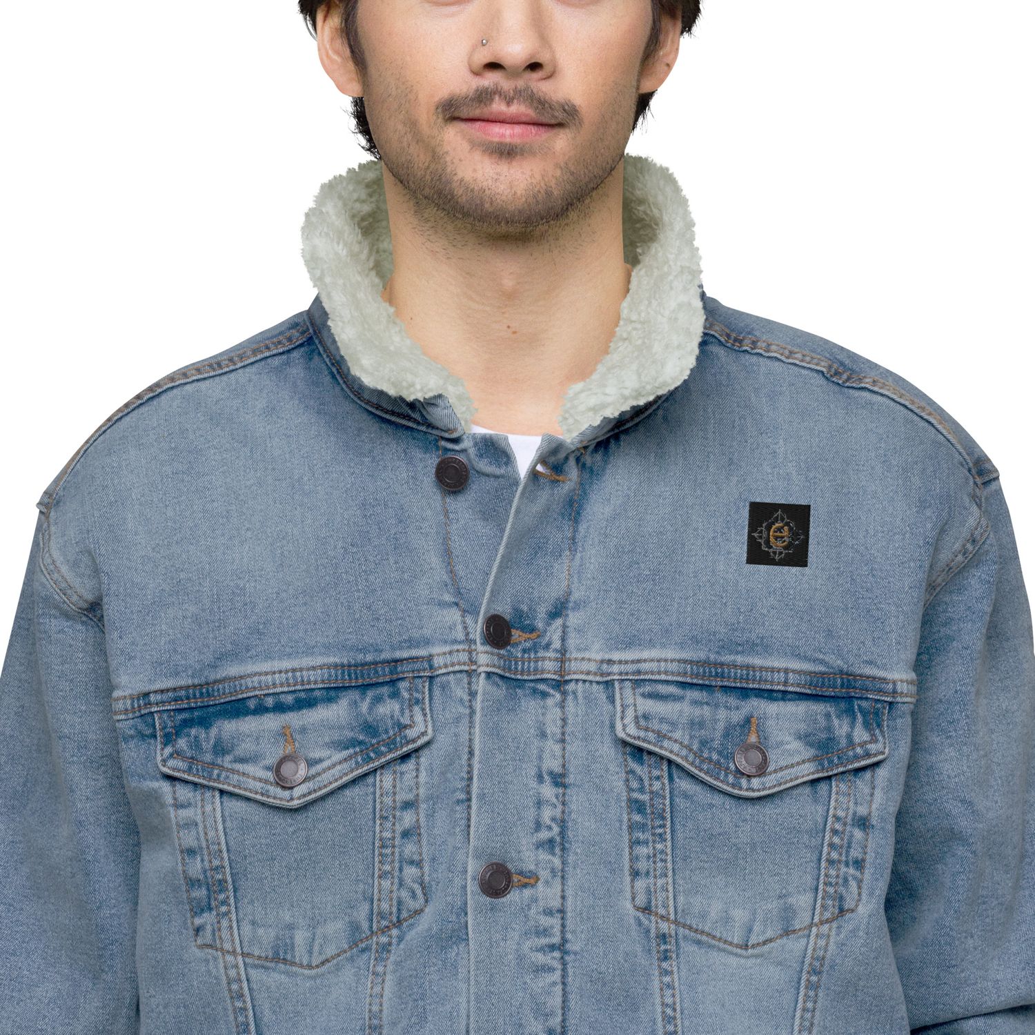 Luxury streetwear-Jetz endeken Unisex-Jeansjacke mit Sherpa-von kery2367