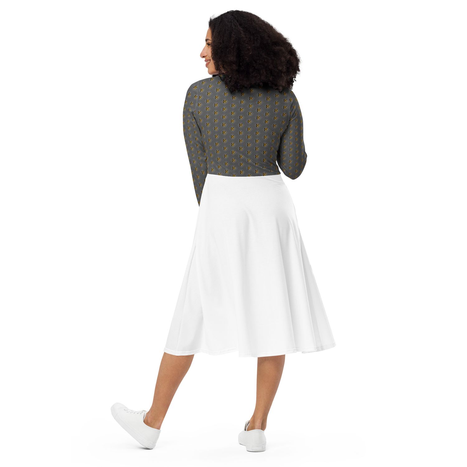 Luxury streetwear- long sleeve midi dress von kery2367