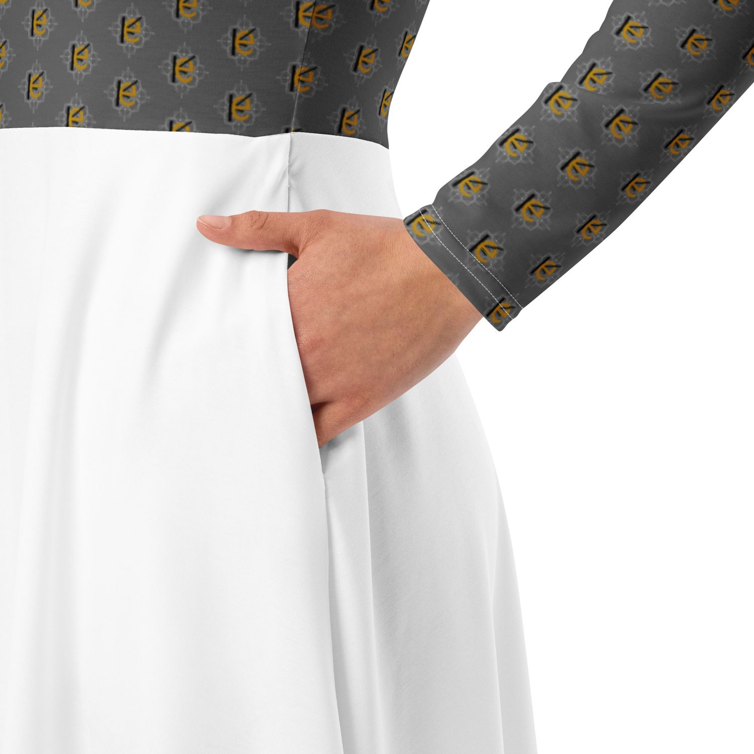 Luxury streetwear- long sleeve midi dress von kery2367