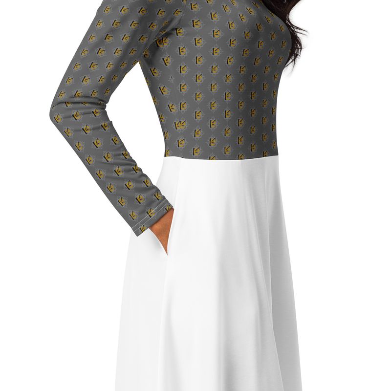 Luxury streetwear- long sleeve midi dress von kery2367