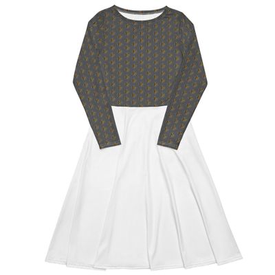 Luxury streetwear- long sleeve midi dress von kery2367