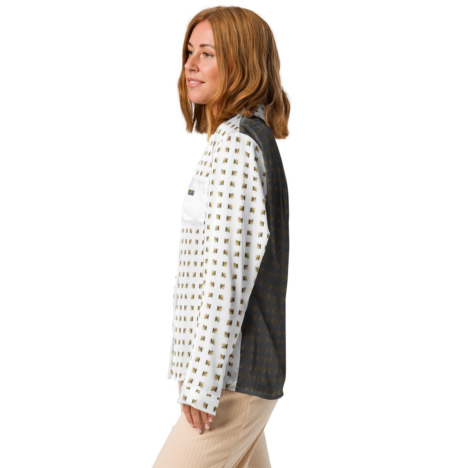 Langärmliges Pyjamaoberteil für Damen
