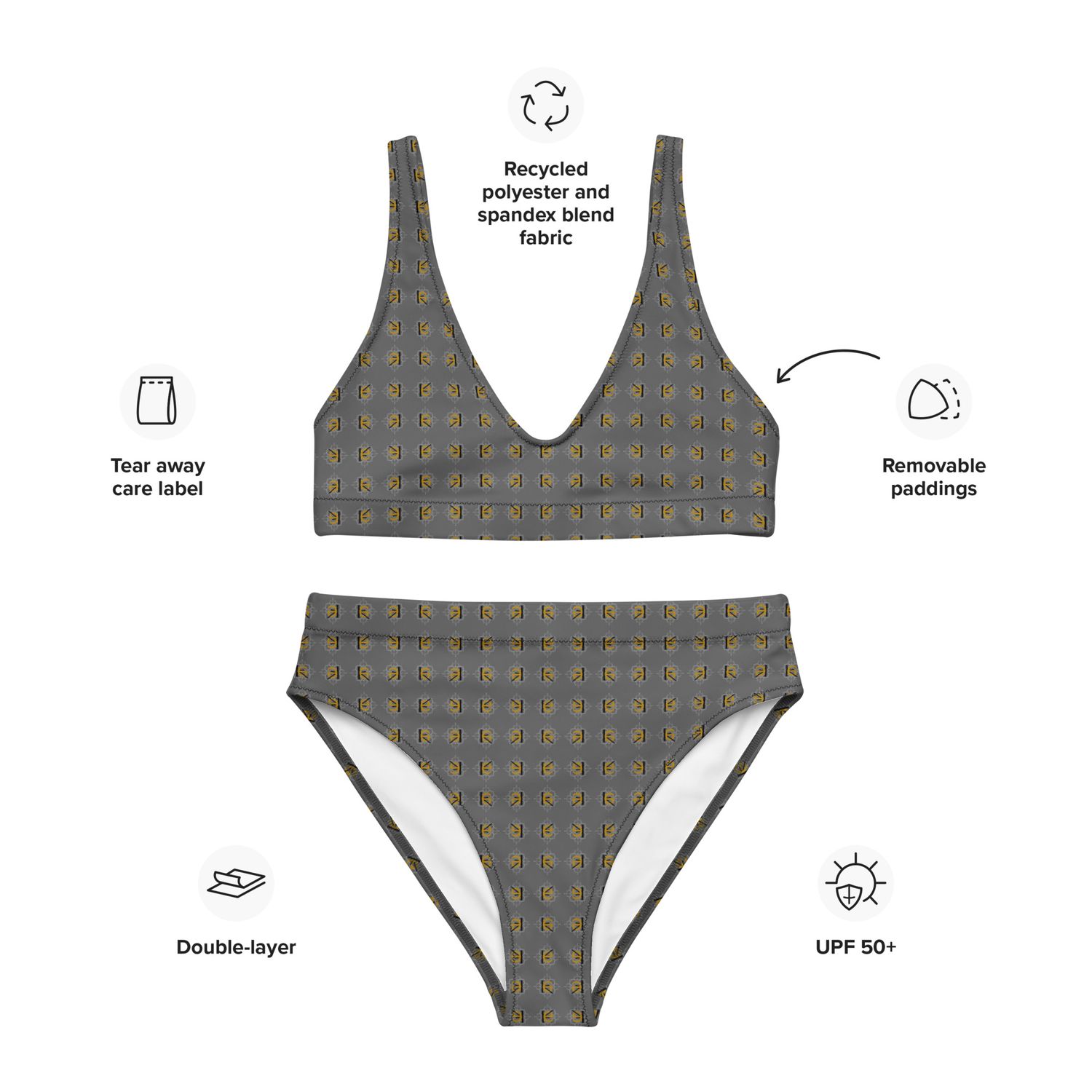 Luxury streetwear-Recycelter High-Bikini