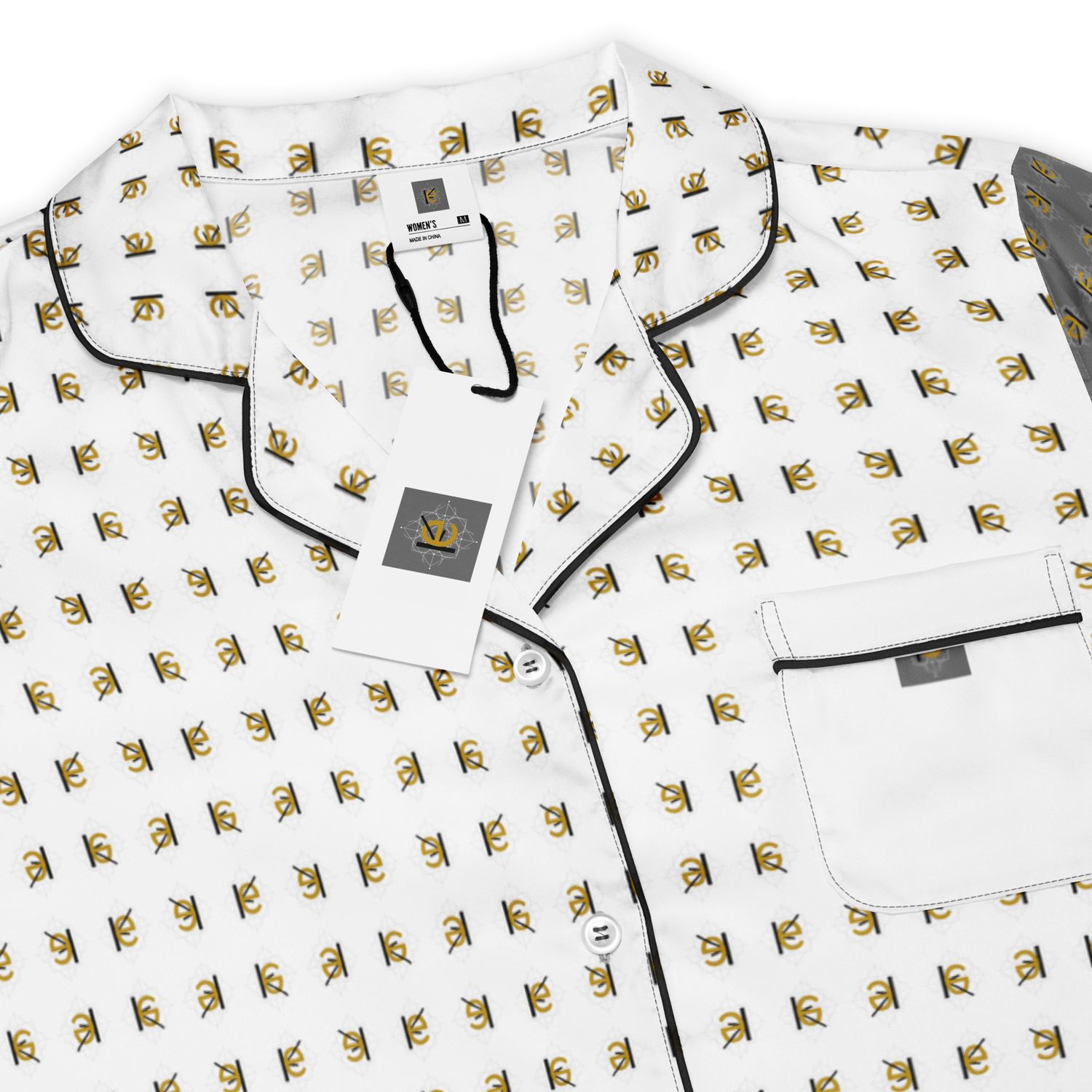 Kery2367-luxury-Streetwear,women’s short sleeve pajama top