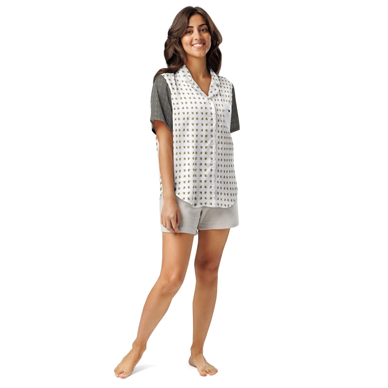 Kery2367-luxury-Streetwear,women’s short sleeve pajama top