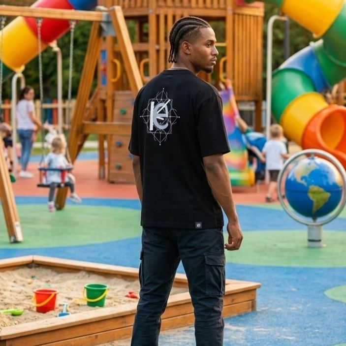 Luxury streetwear-Urban Look mit einem Oversized T-Shirt – ein absolutes Must-Have für Streetwear-Fans.**