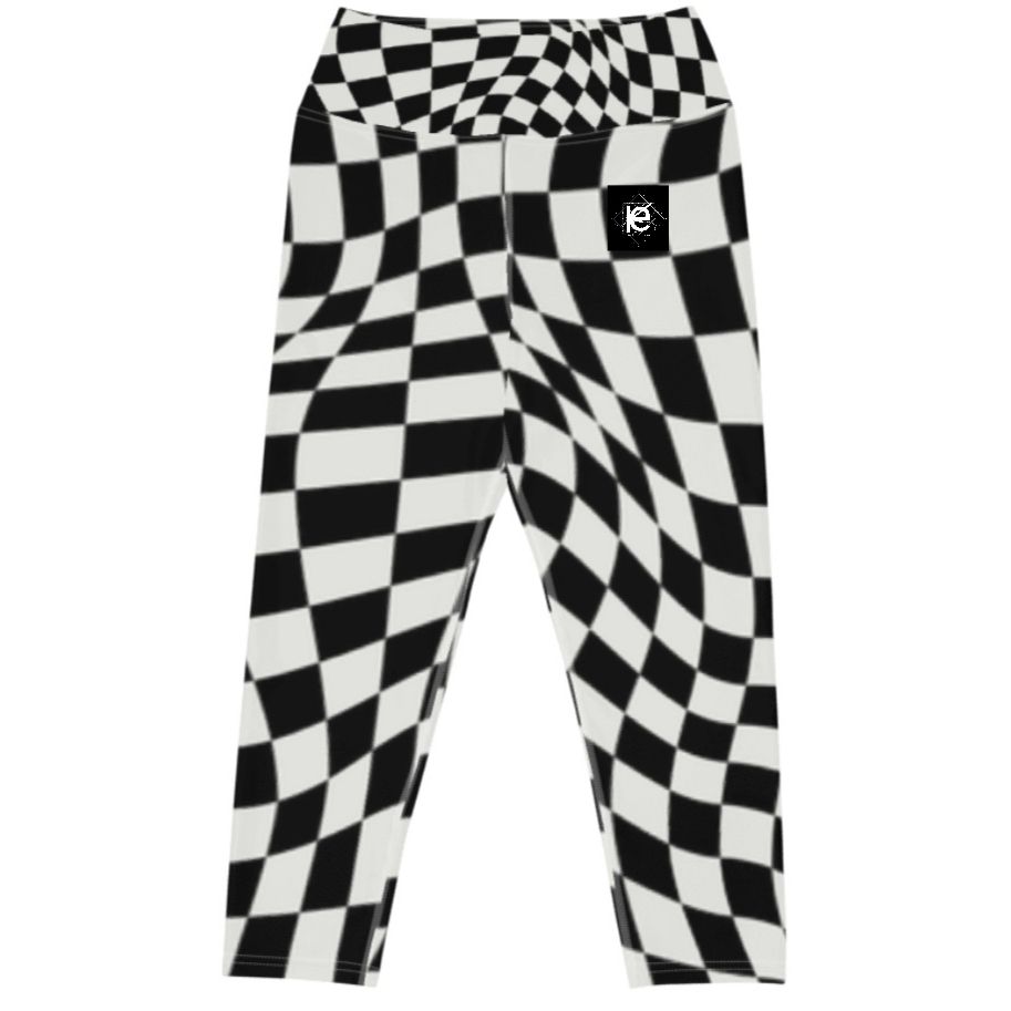 KERY2367 – "Optical Distortion" Luxury streetwear High-Waist Leggings