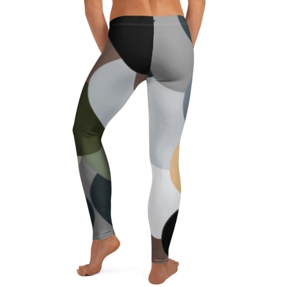 Luxury streetwear– "Earth &amp; Geometry" Abstract Art Leggings