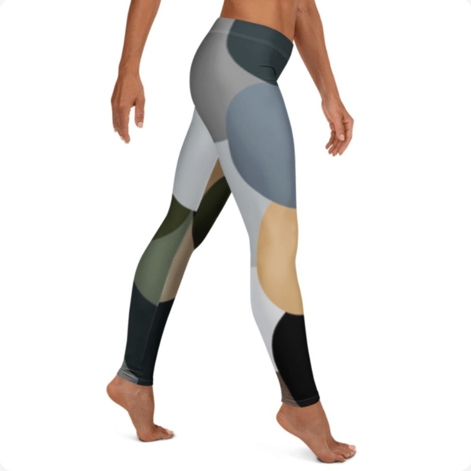 Luxury streetwear– "Earth &amp; Geometry" Abstract Art Leggings
