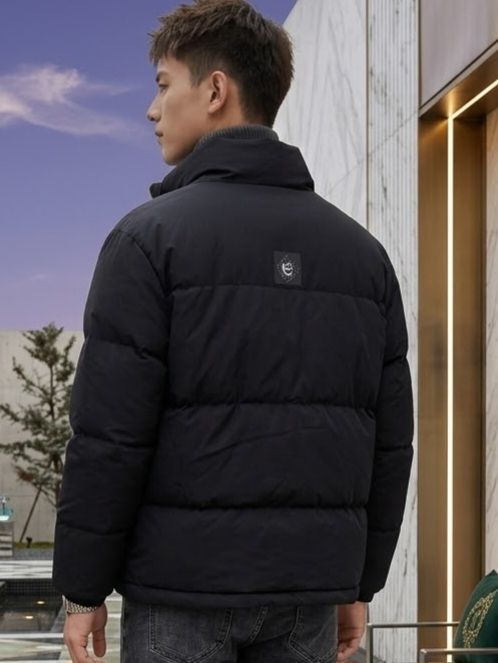 Luxurystreetwear-Moderne Puffer-Winterjacke „kery2367“ – Schwarz