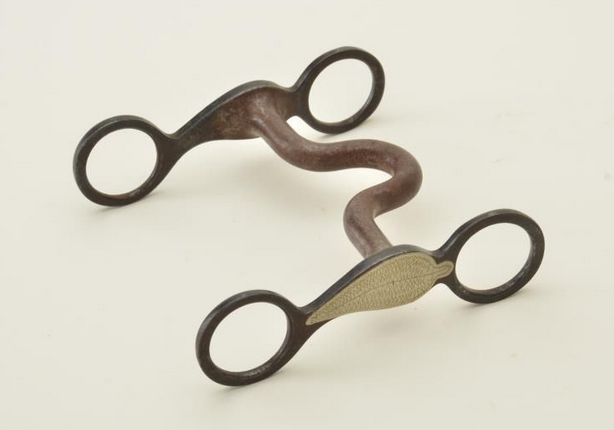 Silver Inlaid Leaf Pattern Kelly Bit