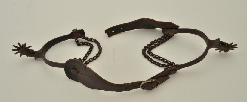 Buermann iron spurs with drop shank