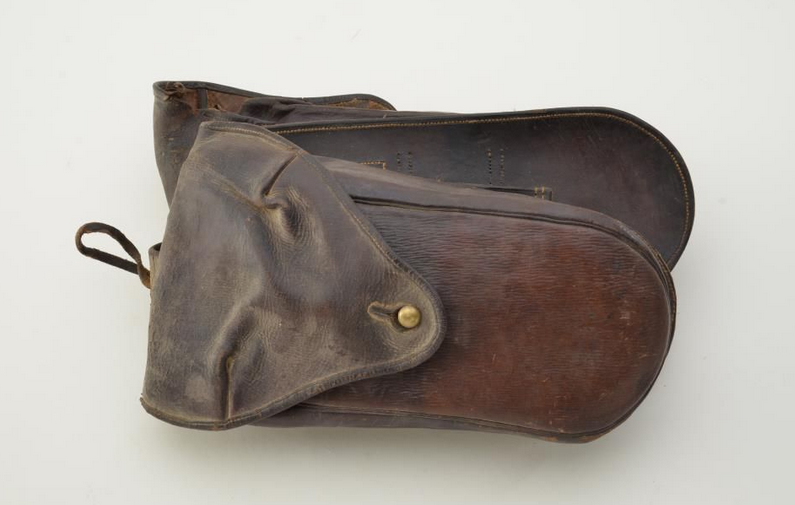 Elongated Leather Pommel Bags