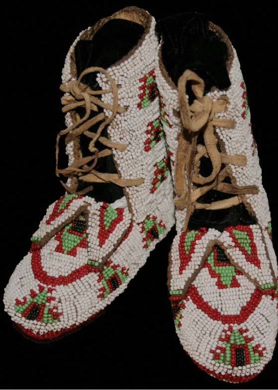 Rare Sioux Fully Beaded Baby Moccasins