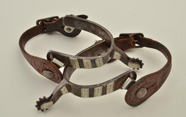 lady spurs with silver overlays