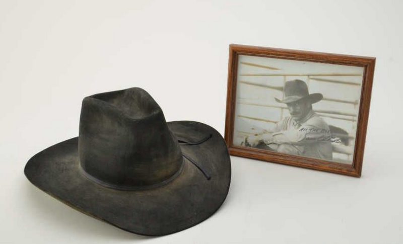 Sam Elliott&#39;s Hat and Autographed Framed Photo