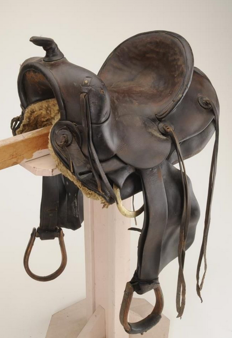 Fred Mueller-Marked Leather Bronc Saddle